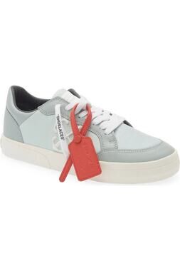 Off-White Vulcanized Low Top Sneaker Greyish Mint Green Size 12 (45)